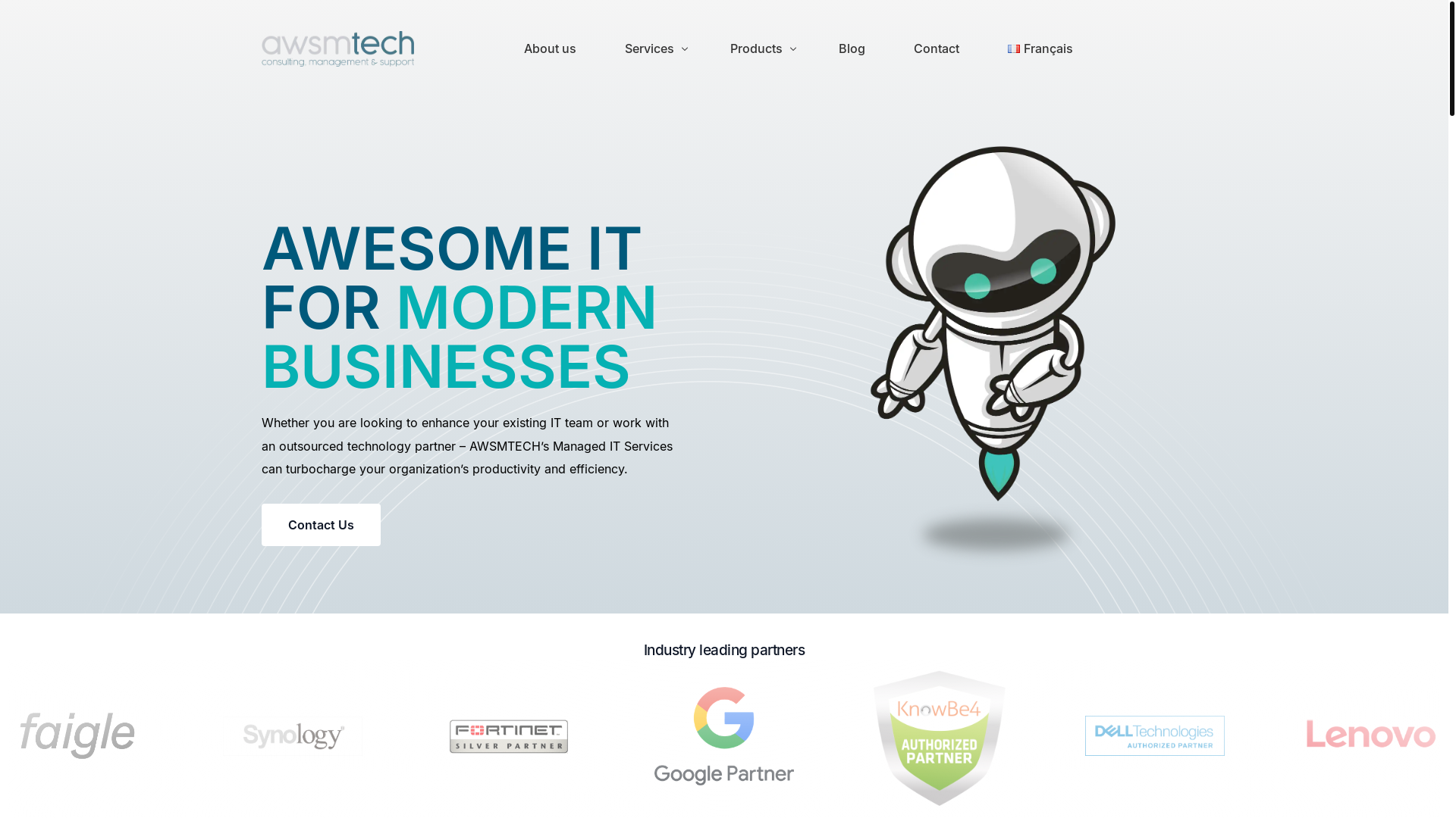 website screenshot of https://awsmtechsecure.ch/