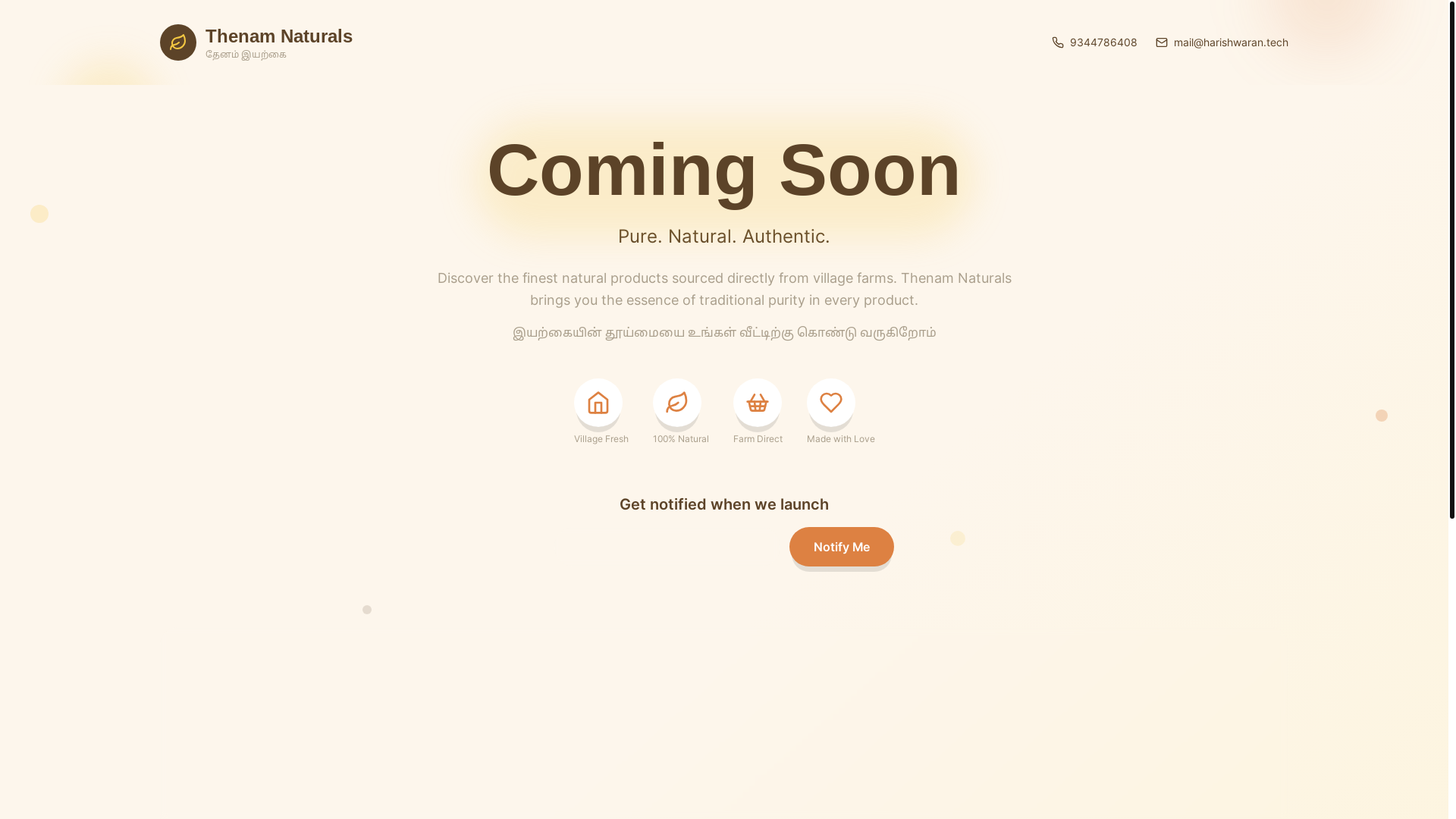 website screenshot of https://thenamnaturals.com/