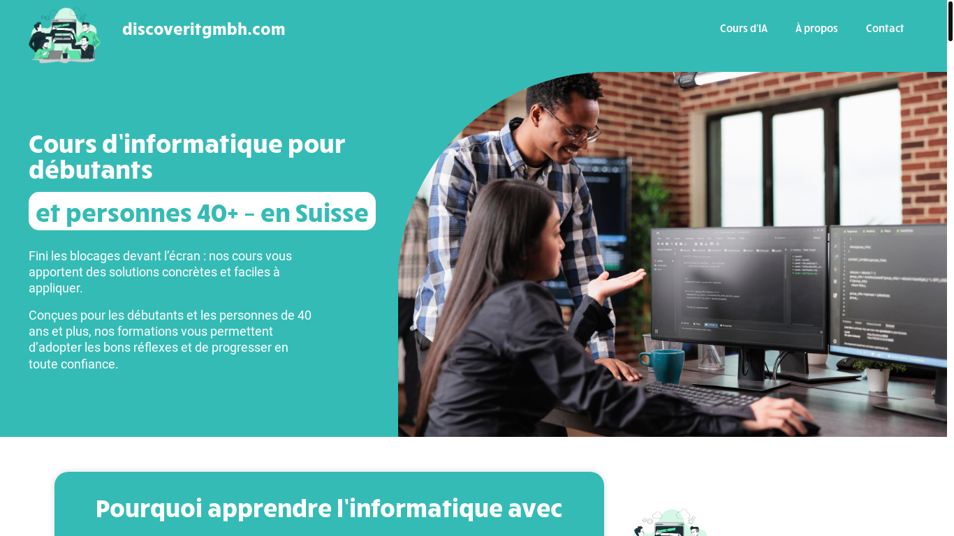website screenshot of https://discoveritgmbh.com/
