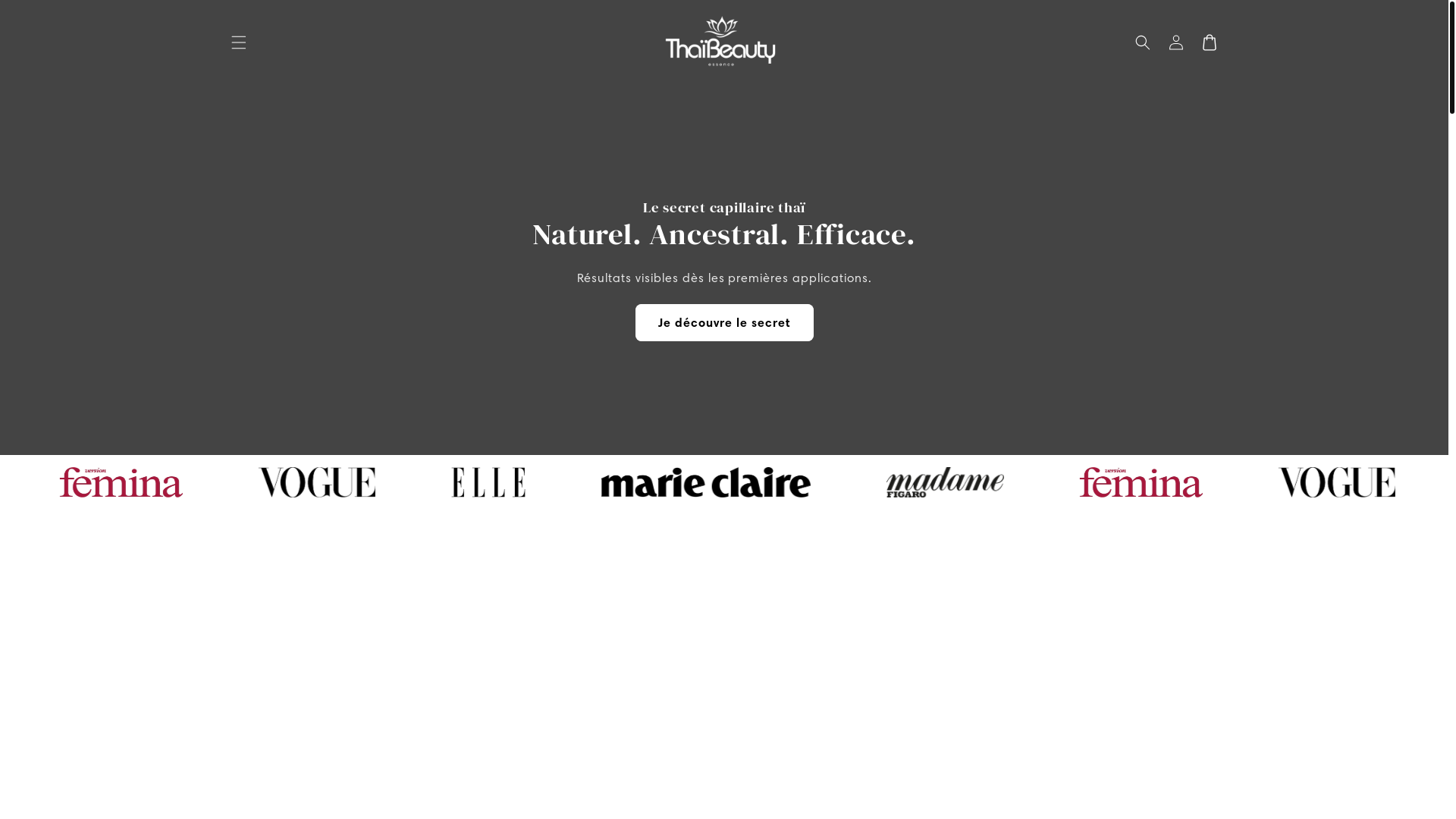 website screenshot of https://thaibeauty-essence.com/