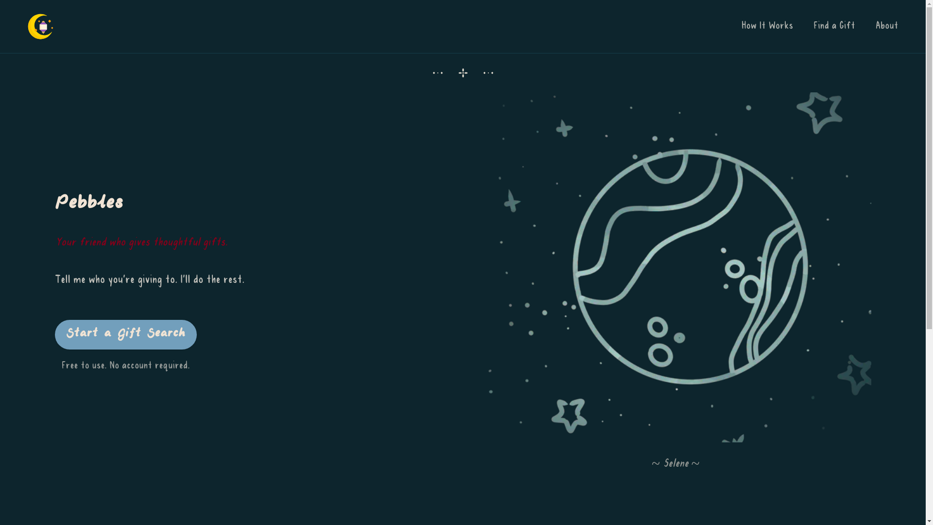 website screenshot of https://pebblesai.app/