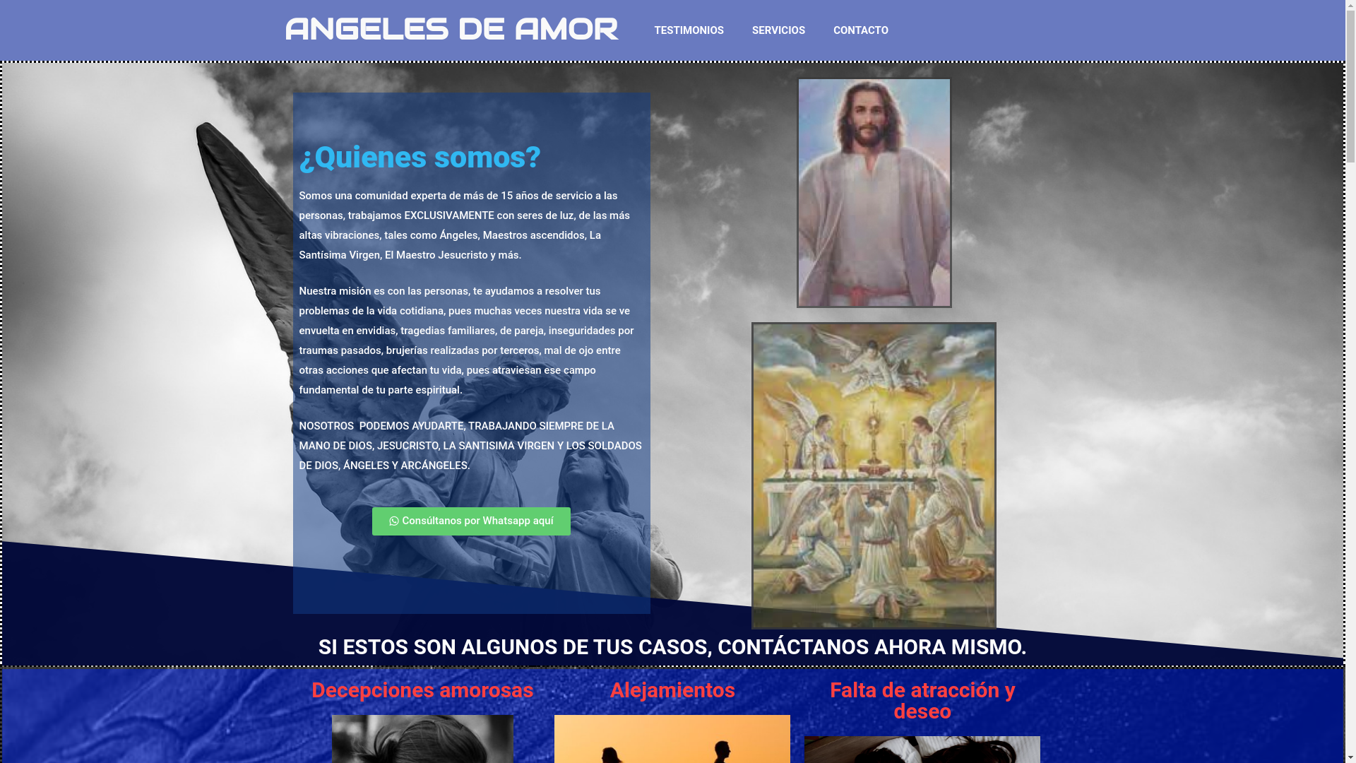 website screenshot of https://santeria-para-el-amor.com.co/