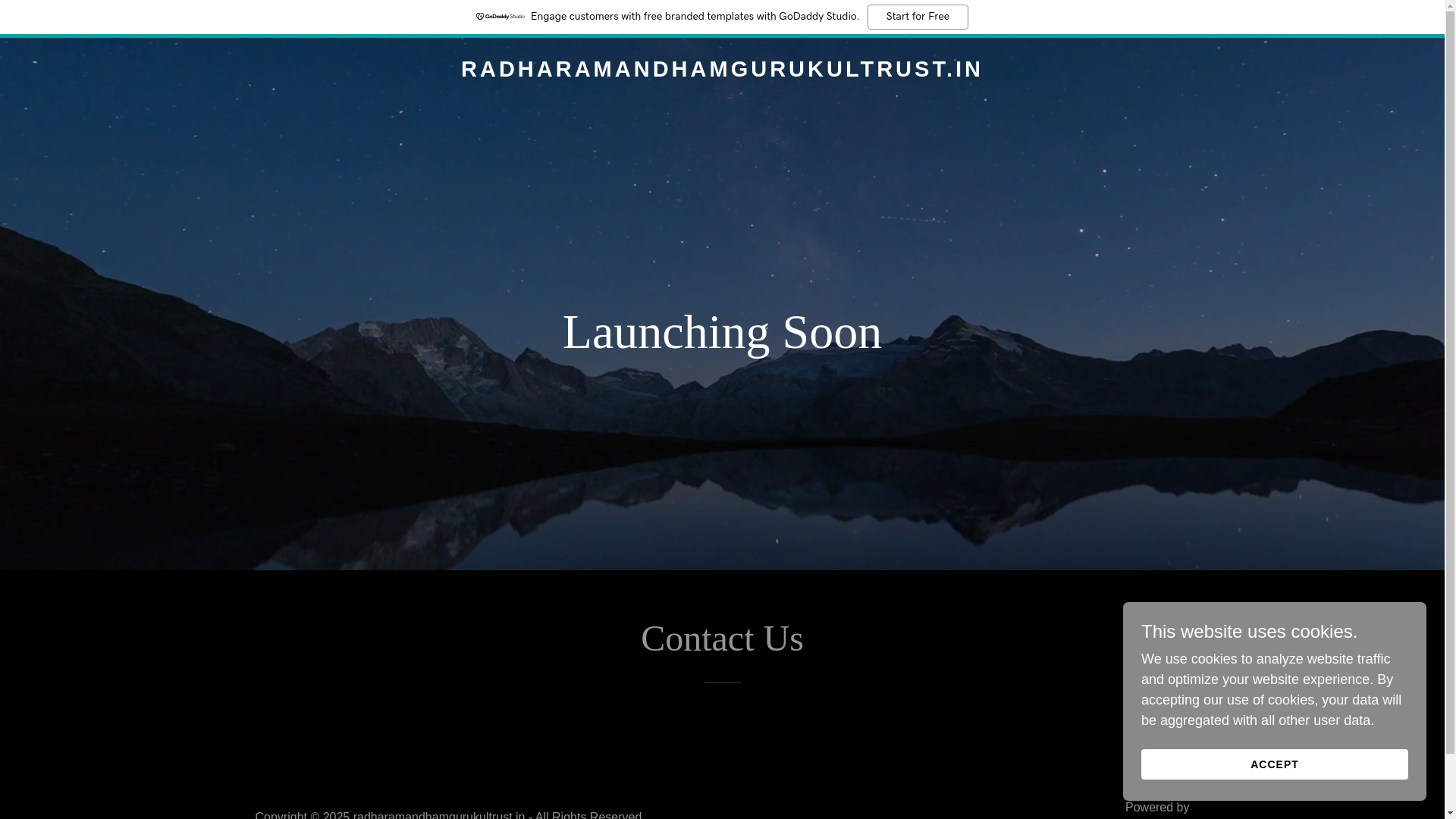 website screenshot of https://radharamandhamgurukultrust.in/
