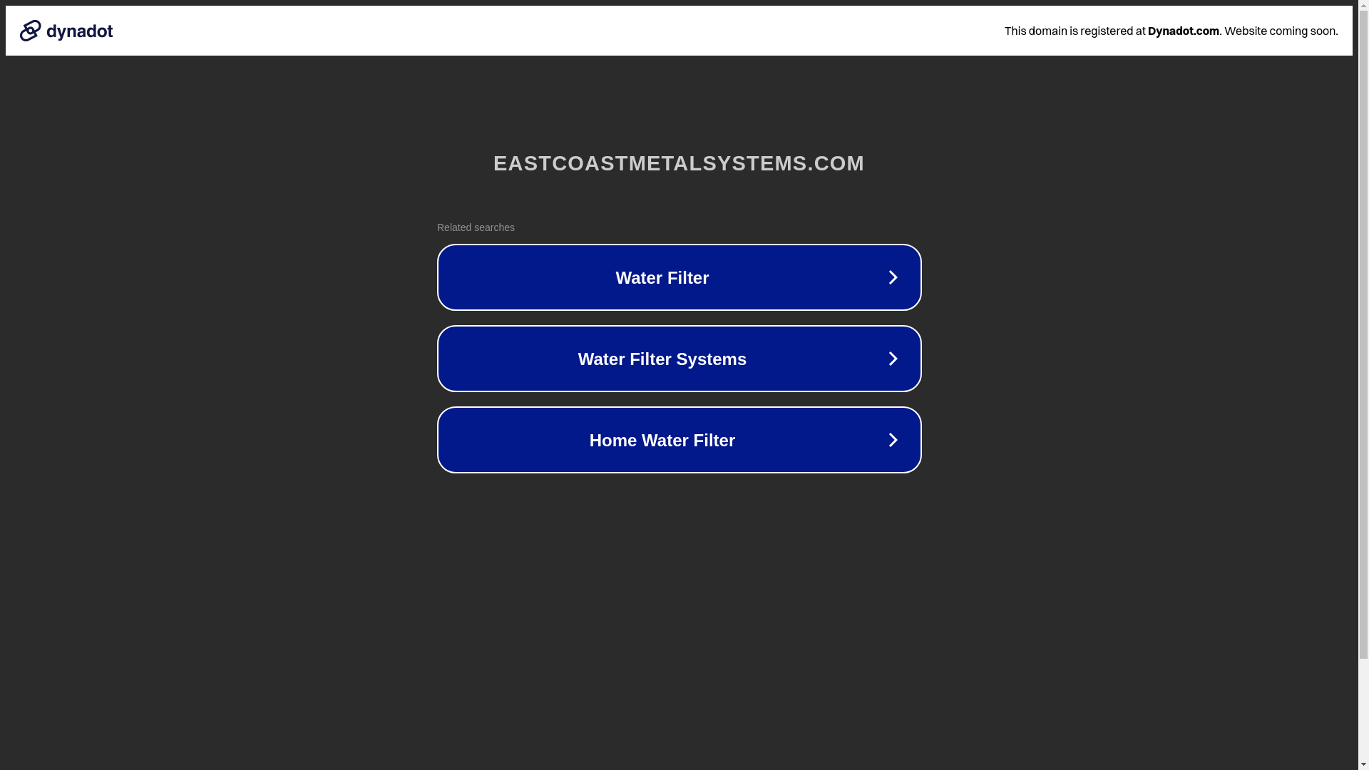 website screenshot of https://eastcoastmetalsystems.com/