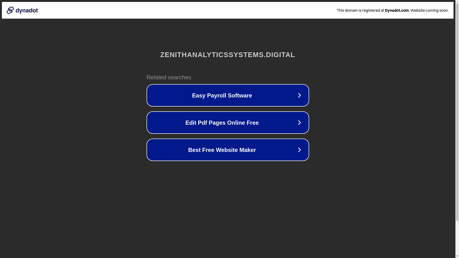 website screenshot of https://zenithanalyticssystems.digital/