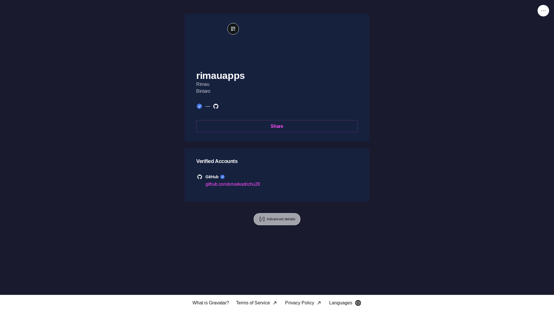 website screenshot of https://rimauapps.link/