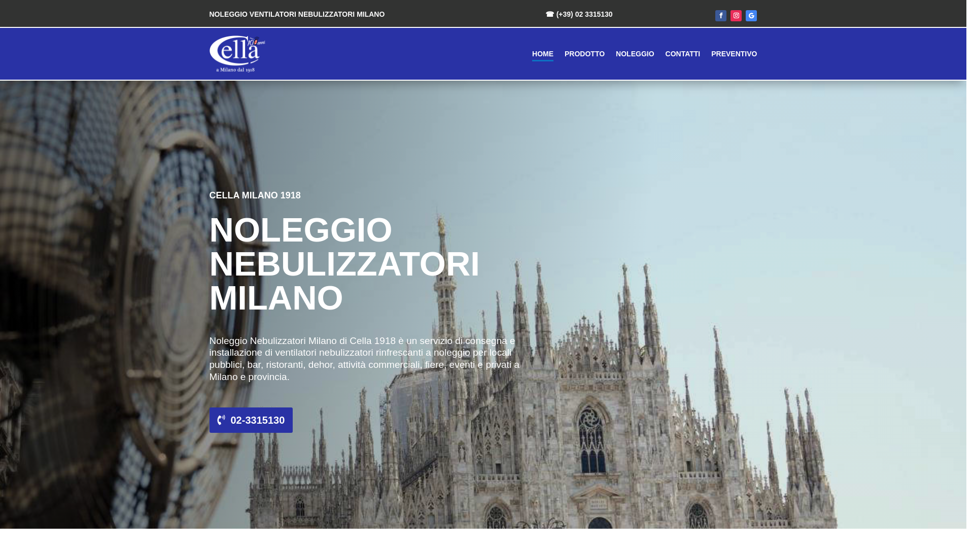 website screenshot of https://noleggiobbqmilano.it/