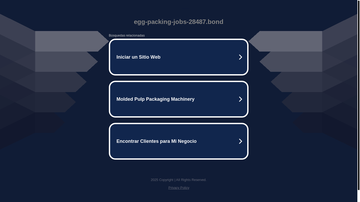 website screenshot of https://egg-packing-jobs-28487.bond/