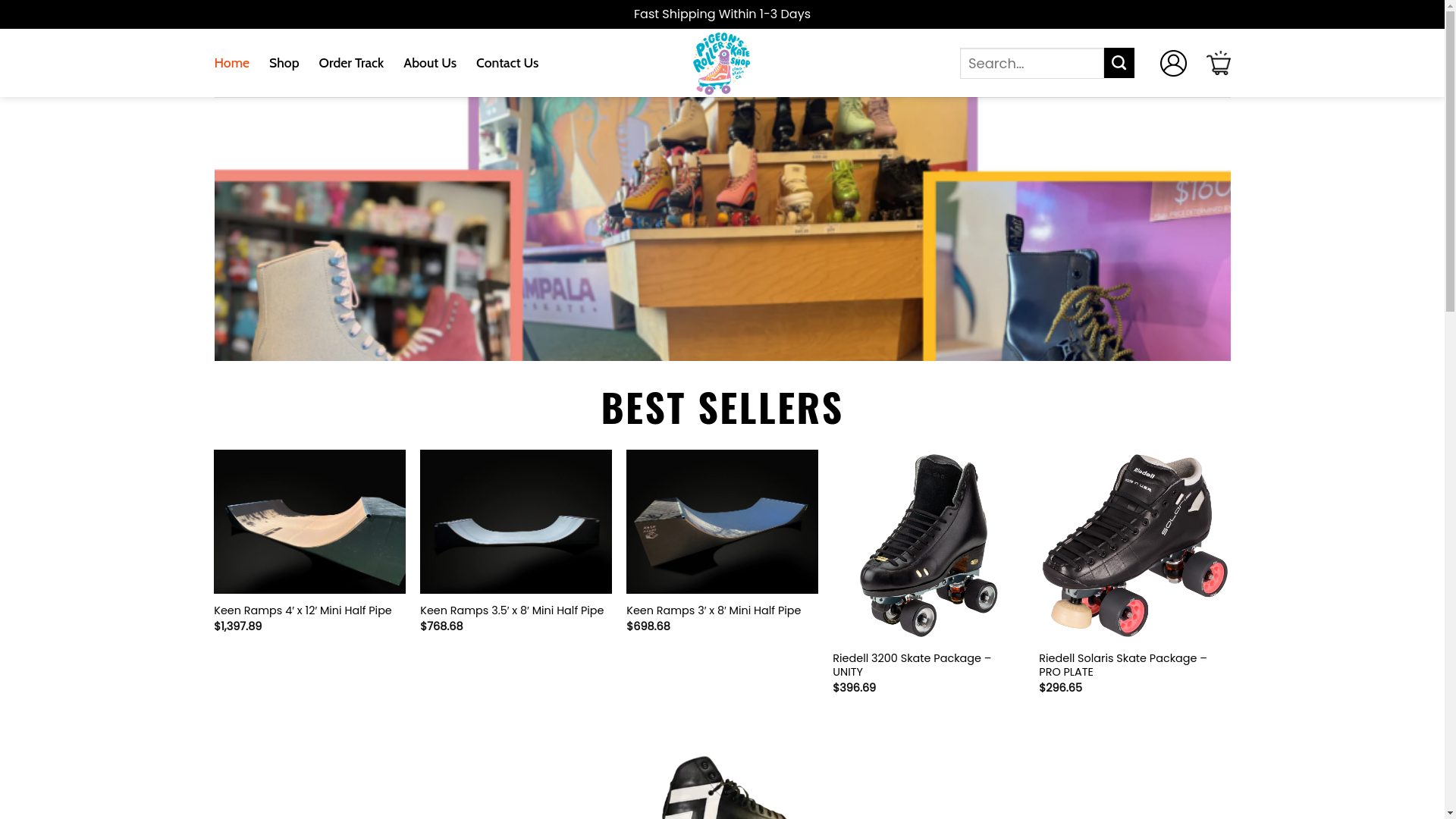 website screenshot of https://halopigeonskates.shop/