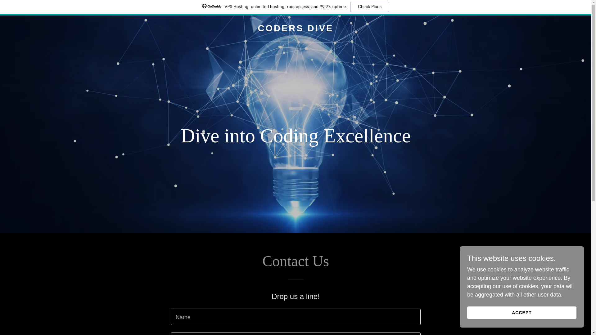 website screenshot of https://codersdive.com/