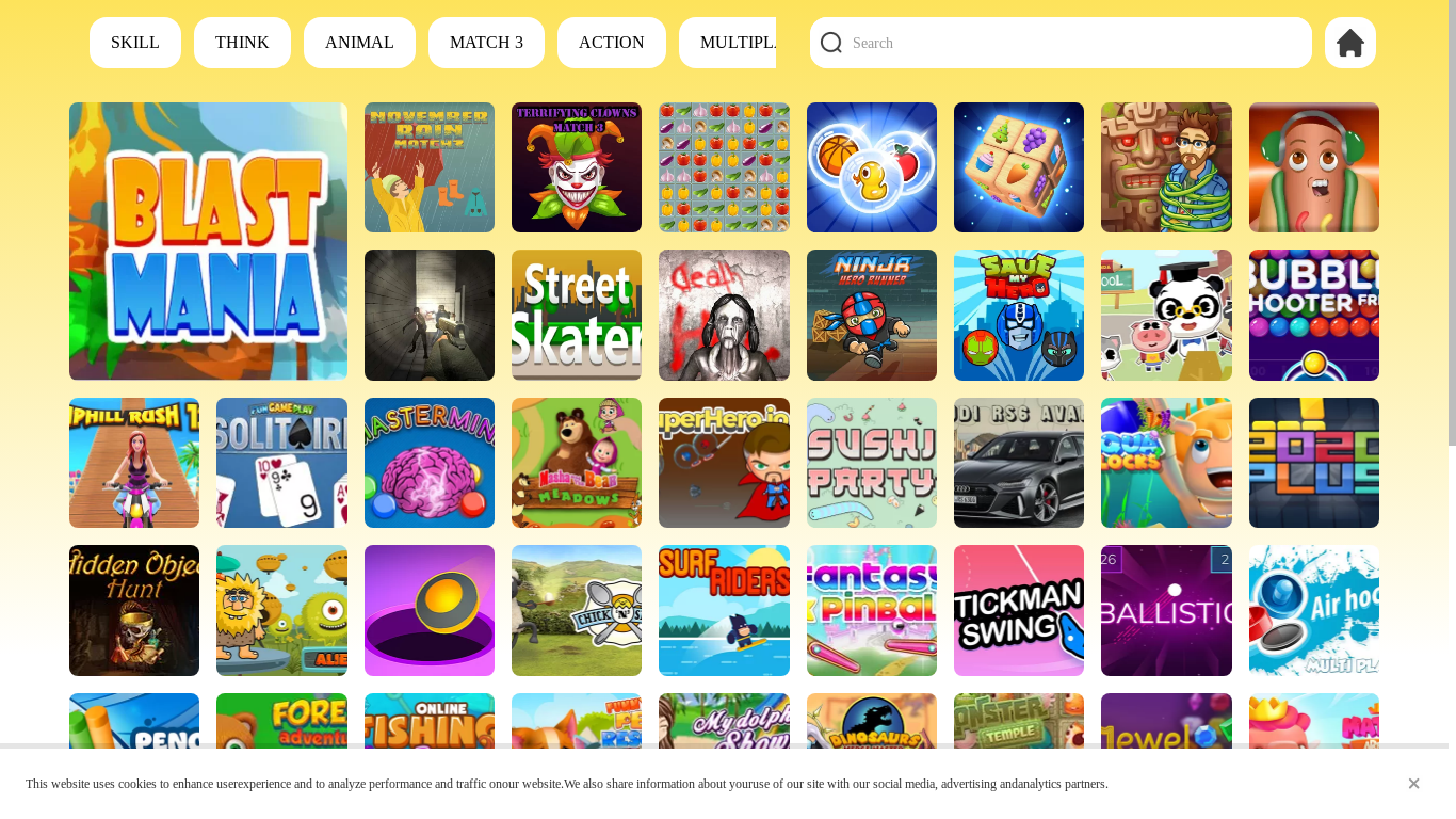 website screenshot of https://brilliancegamezone.com/