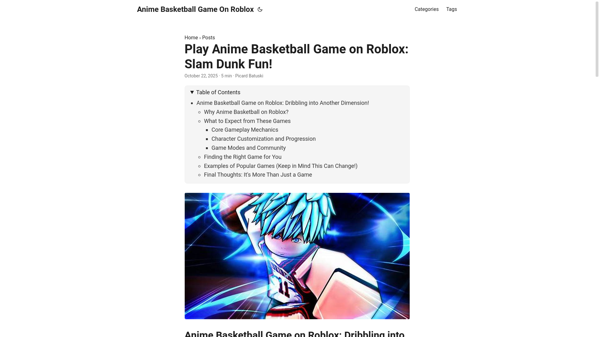 website screenshot of https://anime-basketball-game-on-roblox.pages.dev/