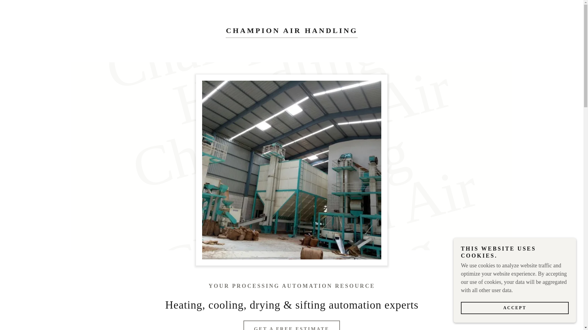 website screenshot of https://championairhandling.com/