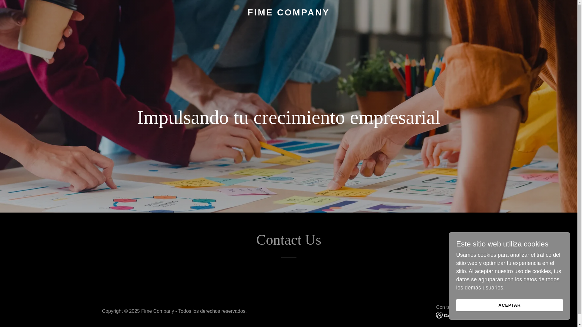 website screenshot of https://fime-company.com/