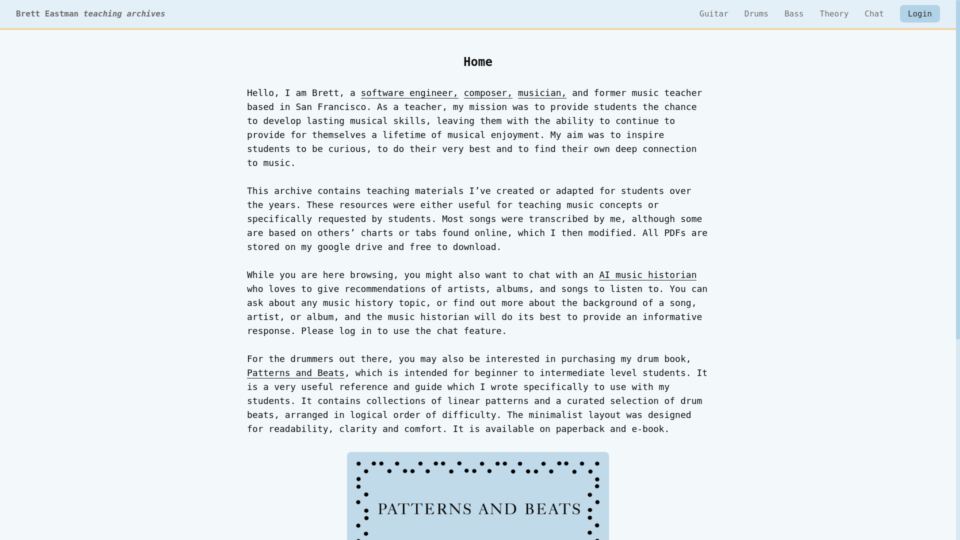 website screenshot of https://bretteastmanstudio.pages.dev/