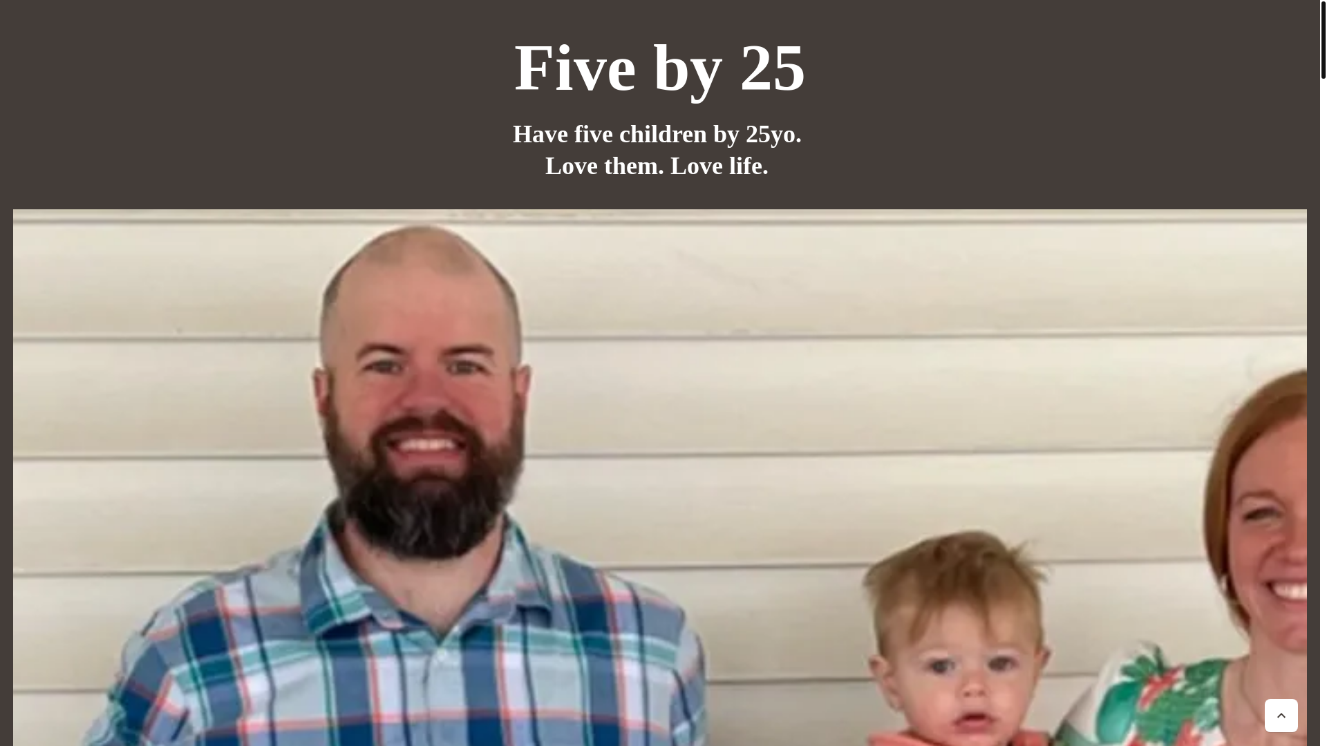 website screenshot of https://fiveby25.com/