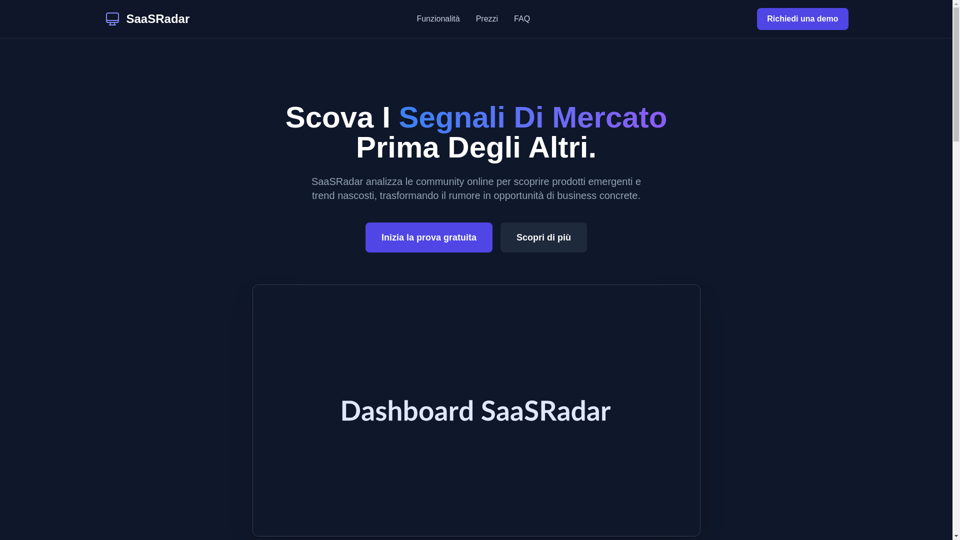 website screenshot of https://saasradar.pages.dev/