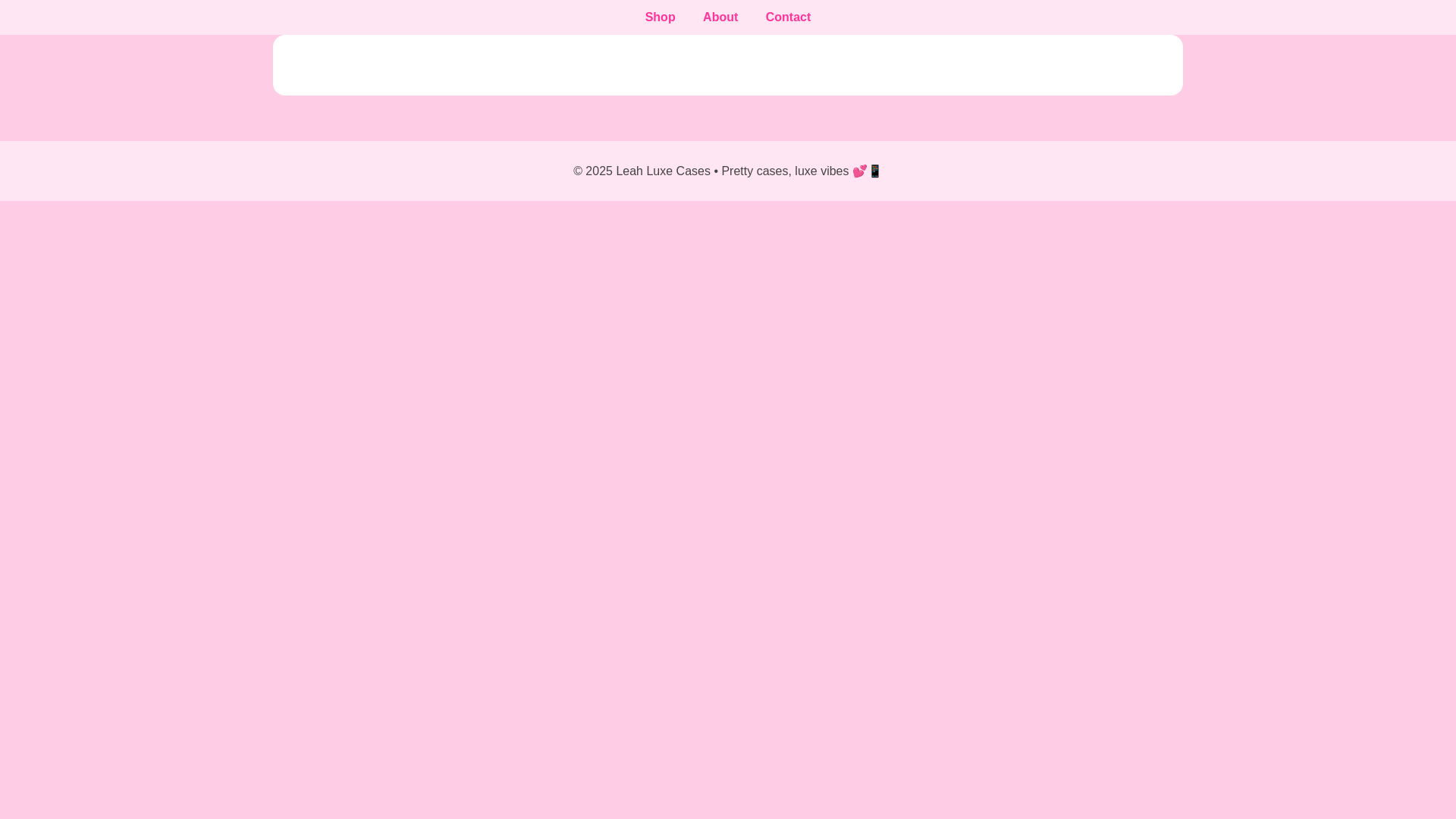 website screenshot of https://leahluxecases.com/