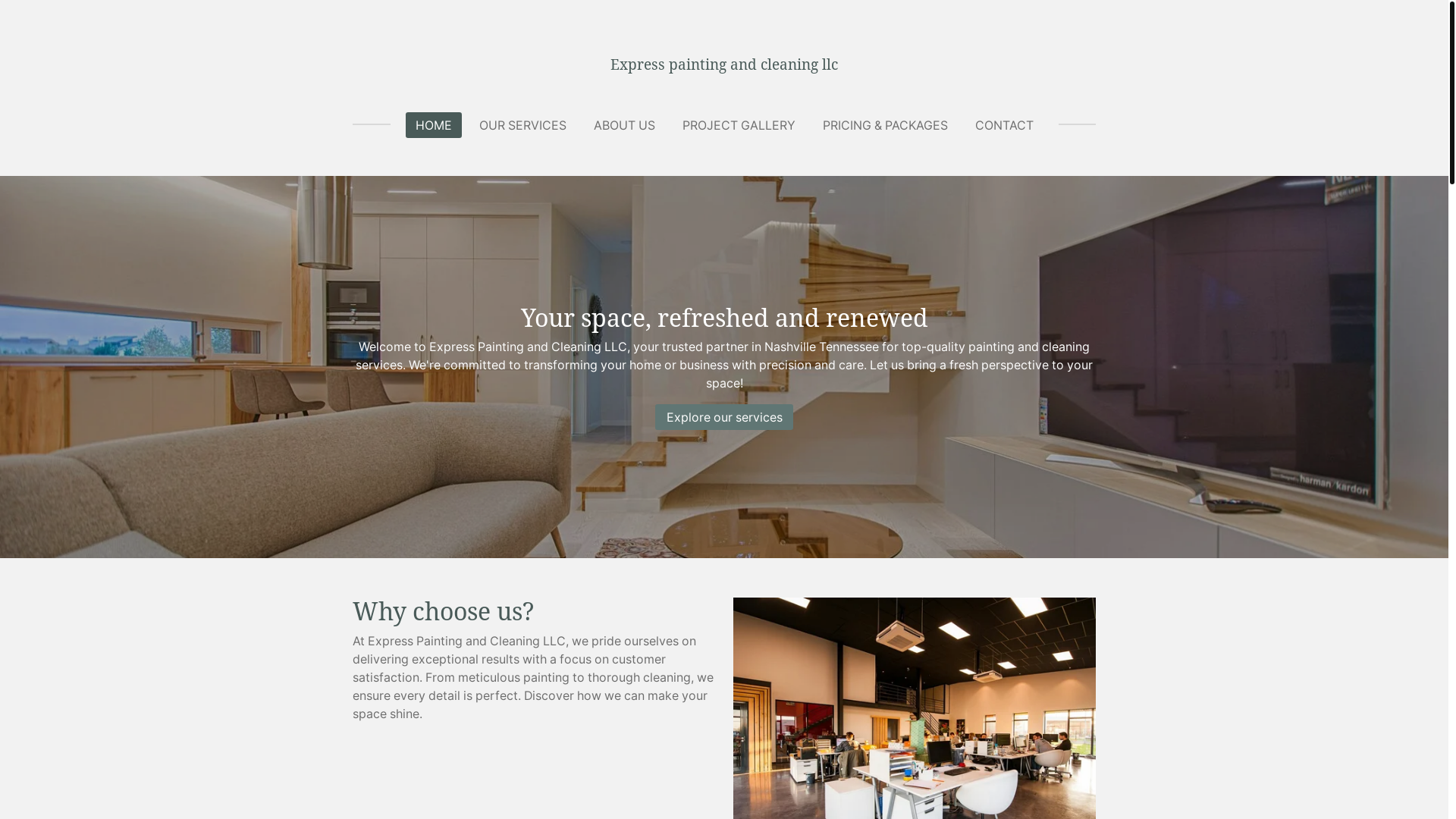 website screenshot of https://expresspaintingandcleaningllc.net/