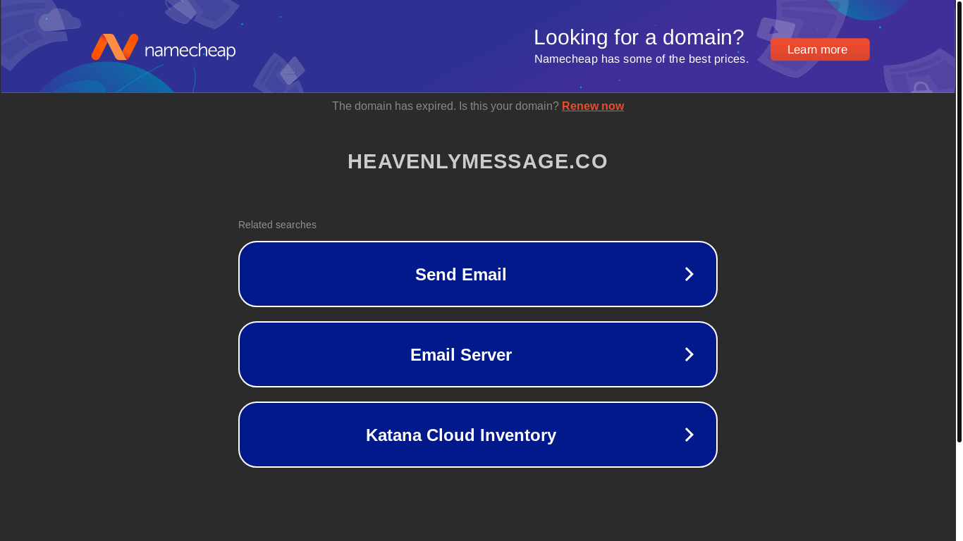 website screenshot of https://heavenlymessage.co/