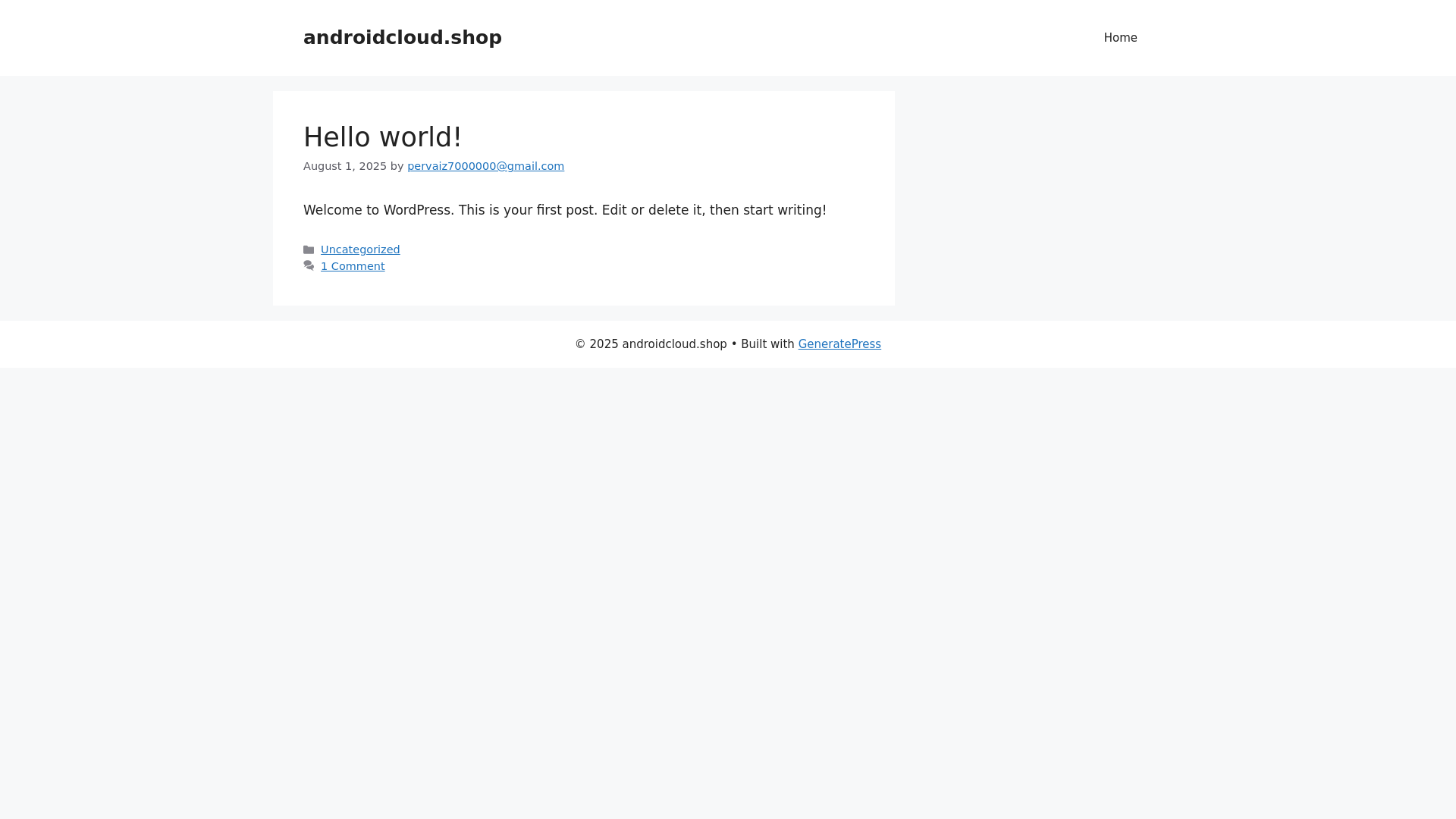 website screenshot of https://androidcloud.shop/
