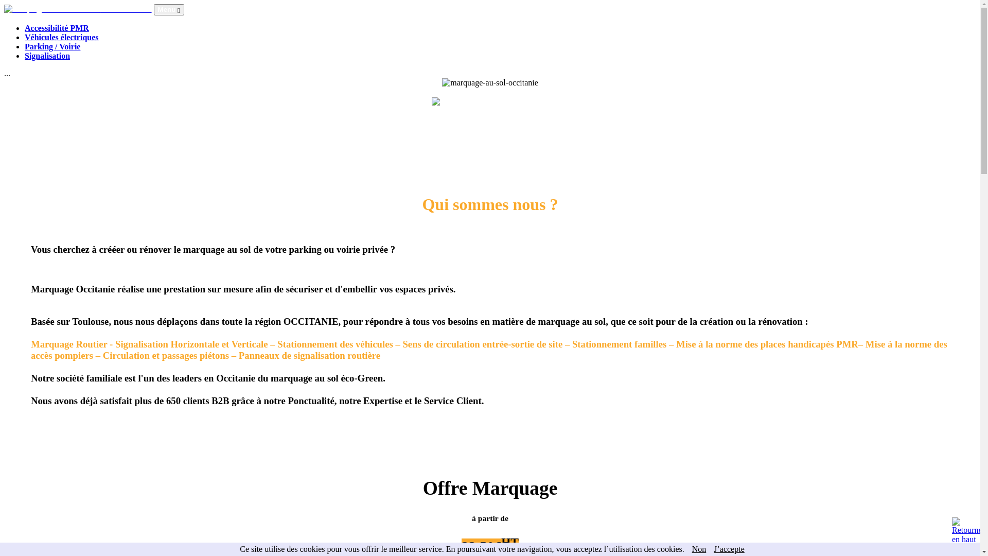 website screenshot of https://marquageoccitanie.fr/