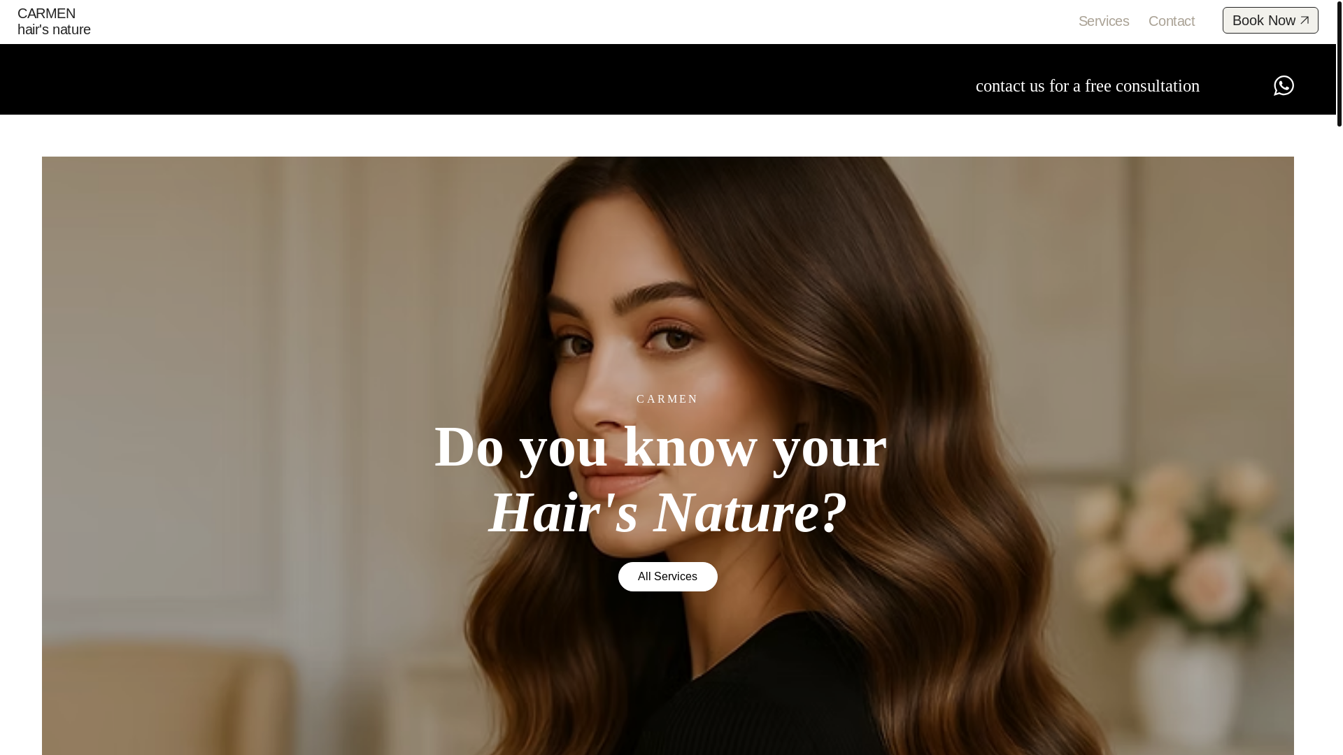 website screenshot of https://ibizahaircarmen.com/