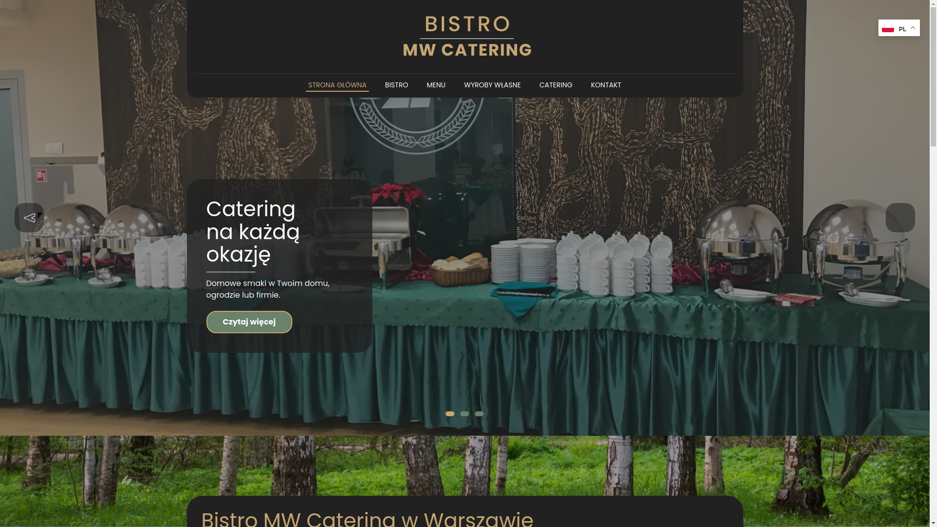 website screenshot of https://mw-catering.pl/