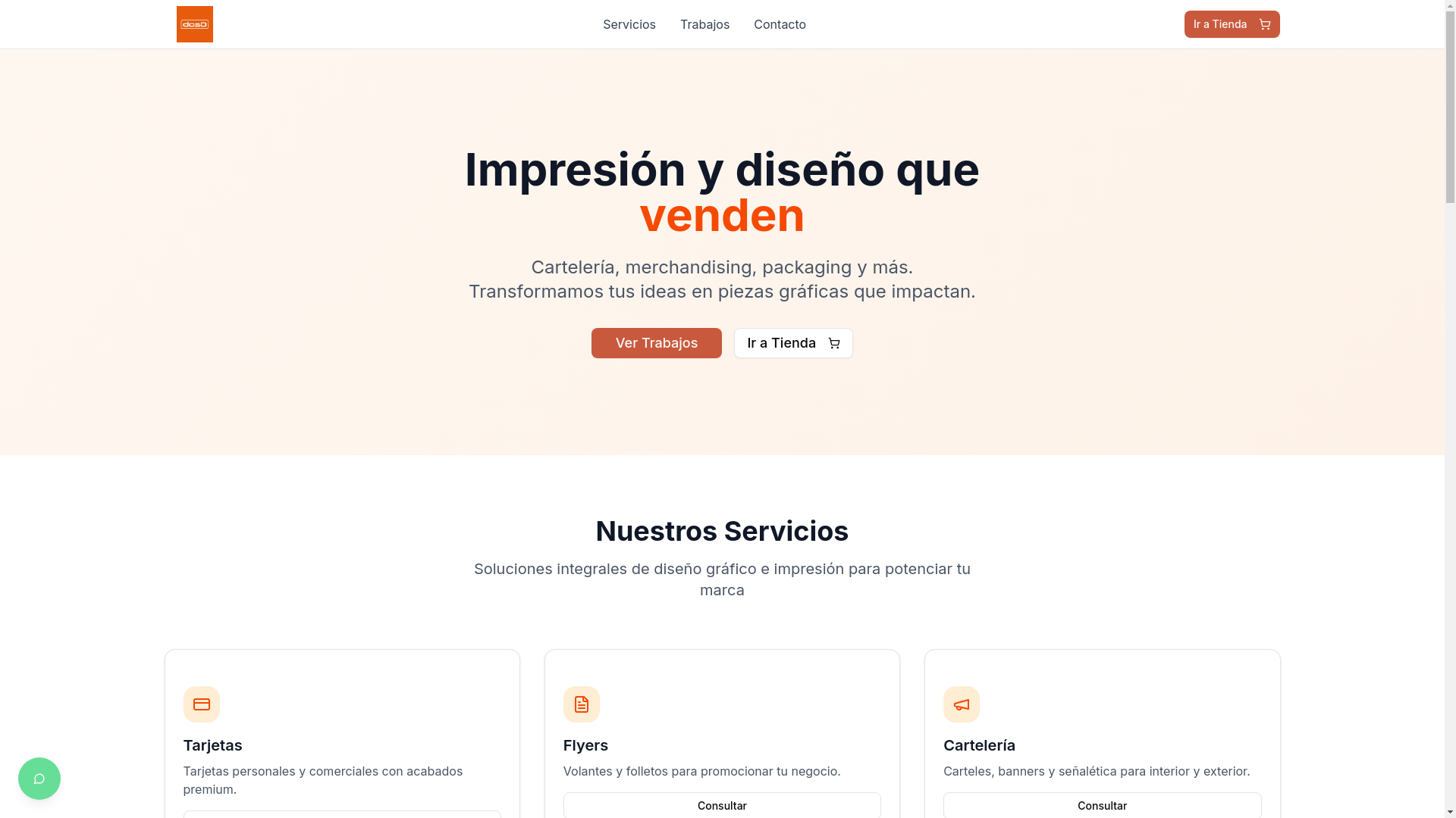 website screenshot of https://graficadosd.ar/