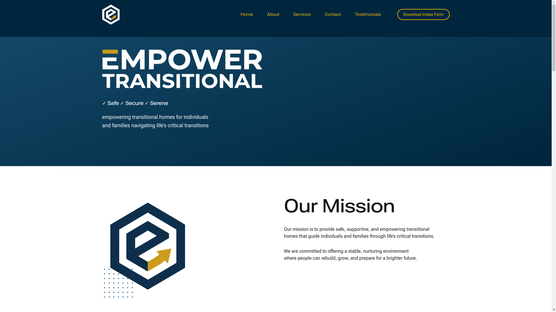 website screenshot of https://empowertransitional.com/