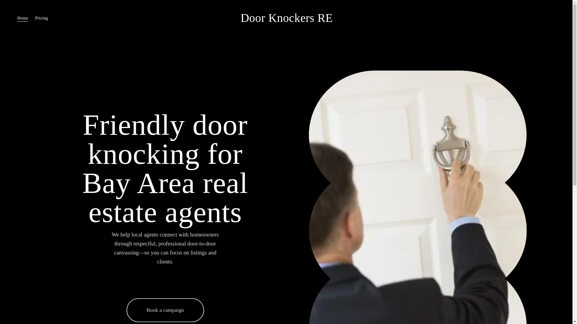 website screenshot of https://doorknockersre.com/