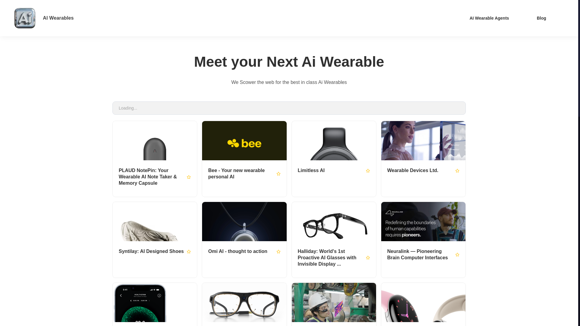 website screenshot of https://bestaiwearables.com/