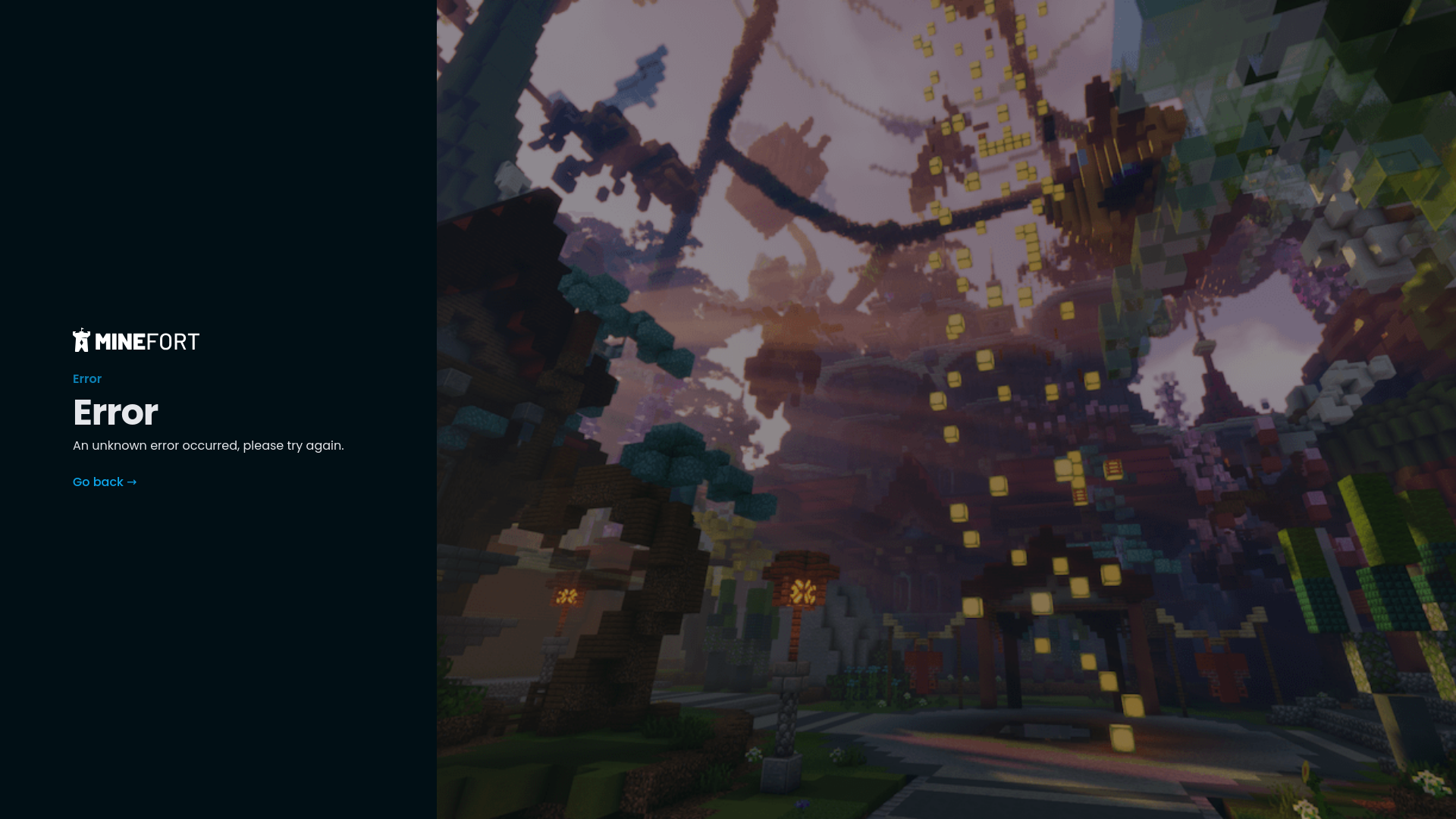 website screenshot of https://minefortverification.pages.dev/
