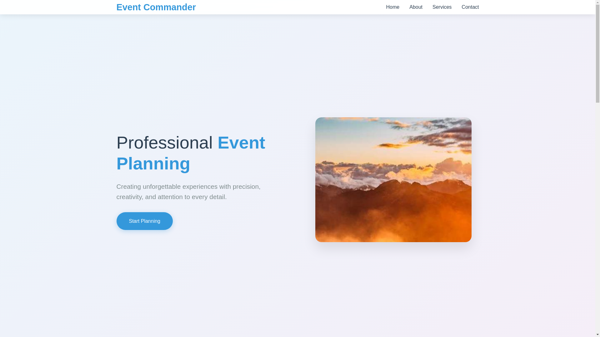 website screenshot of https://eventcommander.click/