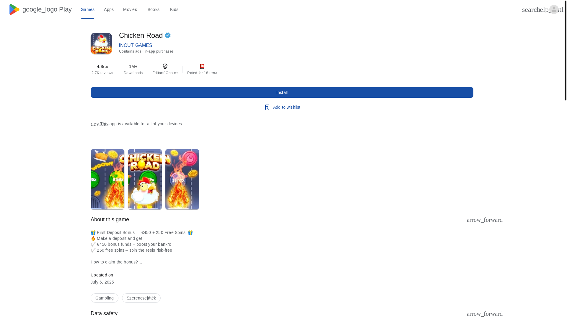 website screenshot of https://chickplayfun.online/