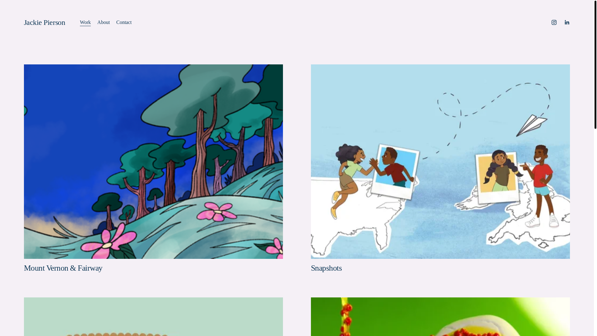 website screenshot of https://jackiepierson.me/