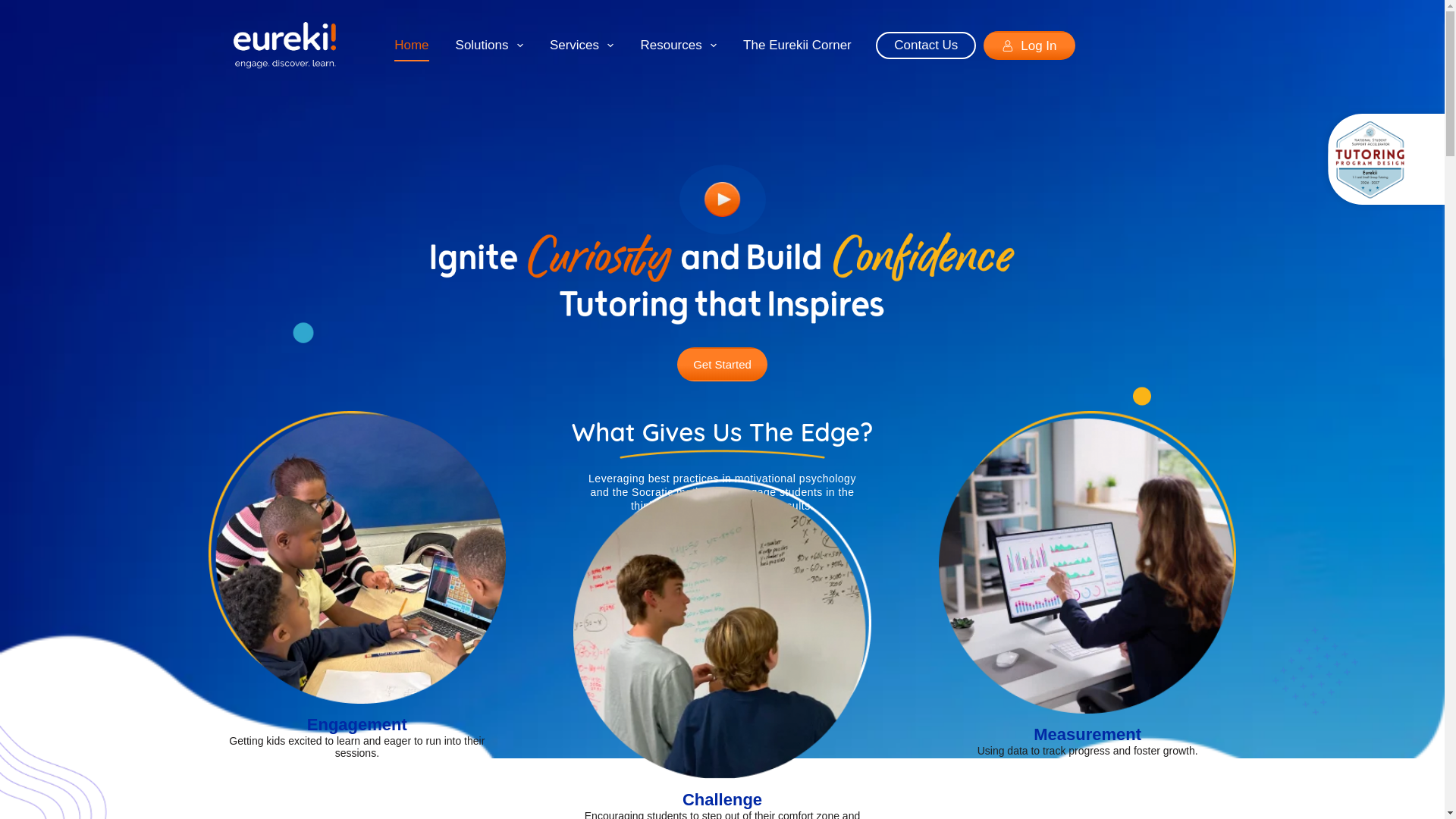 website screenshot of https://eurekiiadvance.agency/