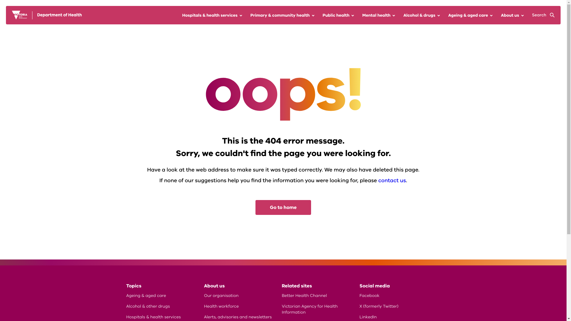website screenshot of https://www.health.vic.gov.au/public-health/archived-pandemic-orders