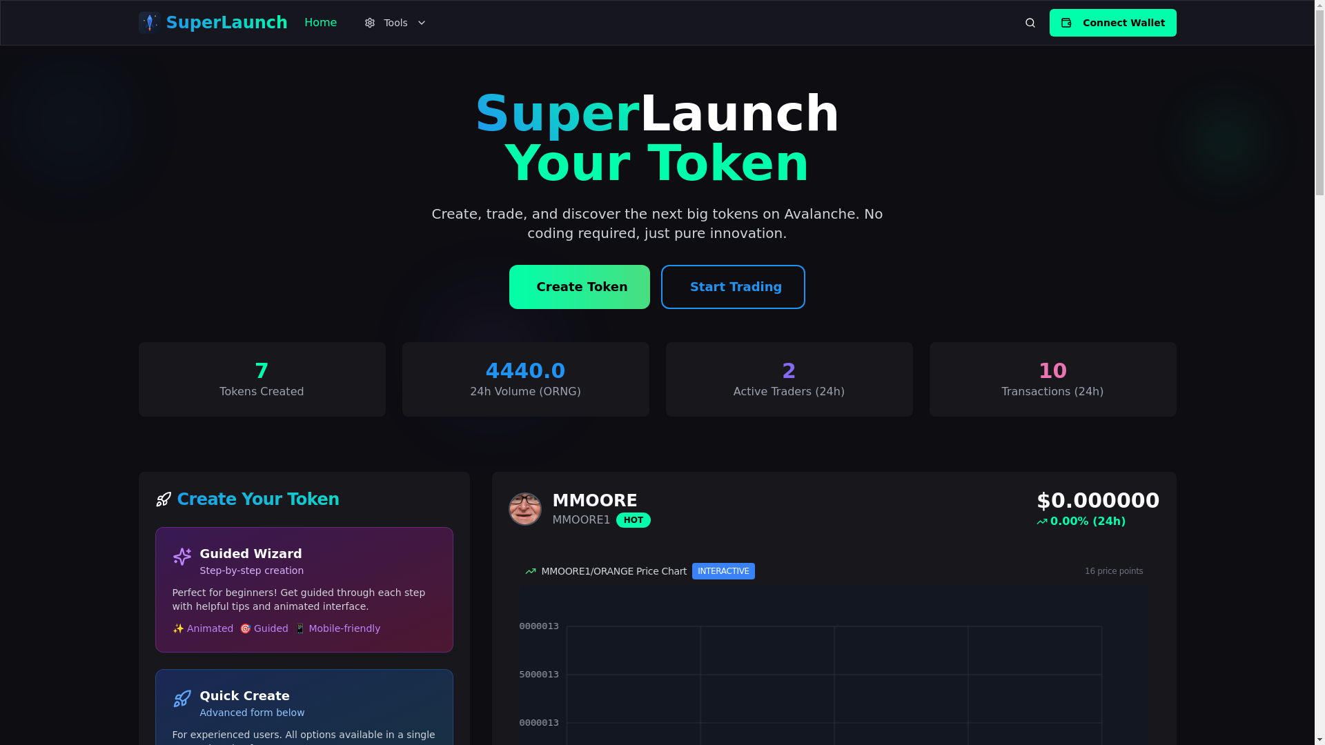 website screenshot of https://superlaunch.net/