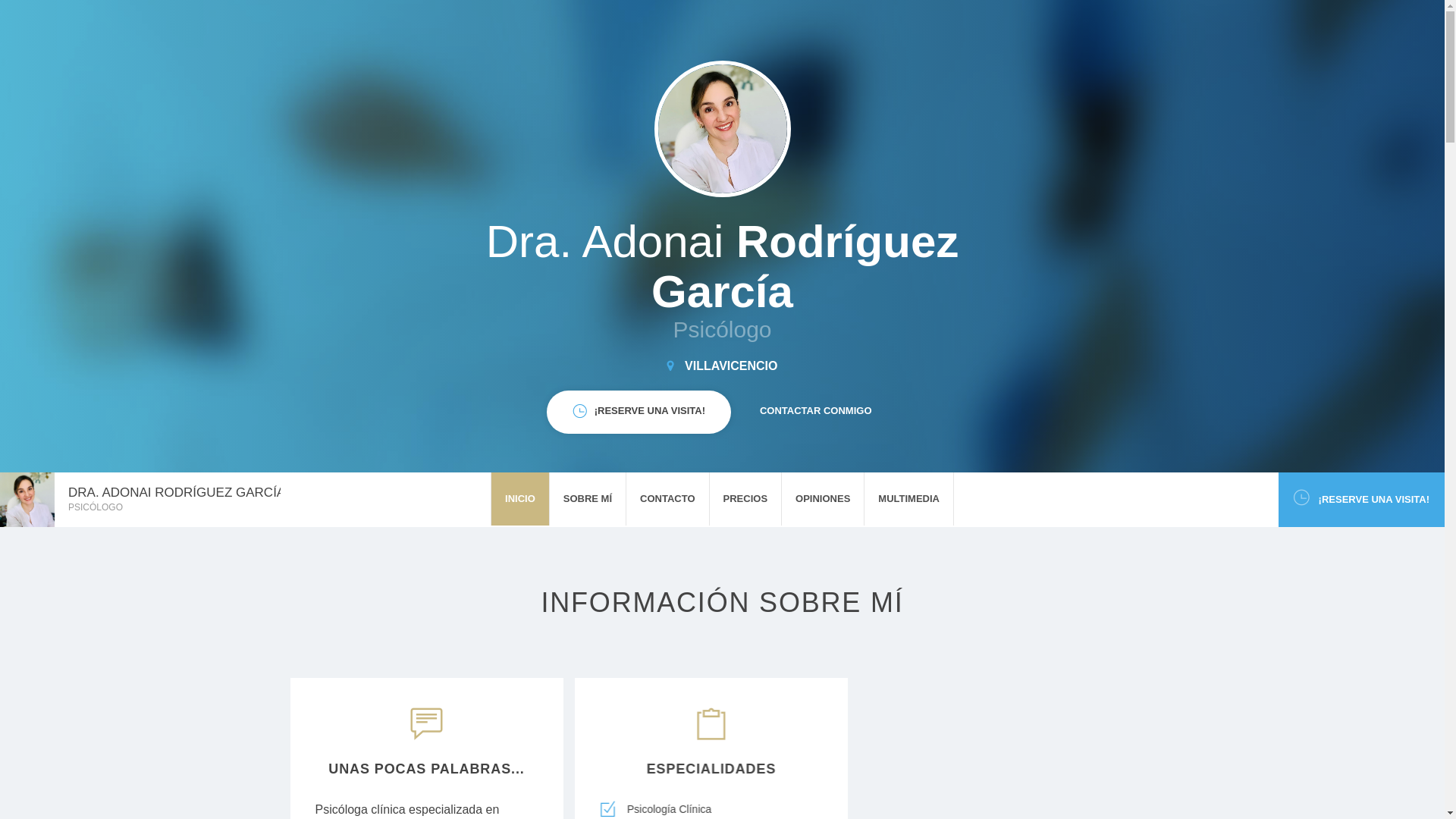 website screenshot of https://psicologaadonairodriguez.com/