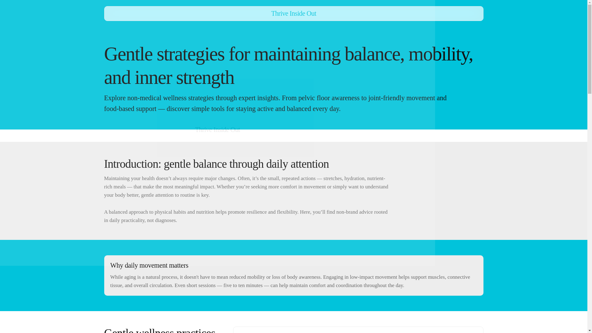 website screenshot of https://thriveinsideoutc.info/