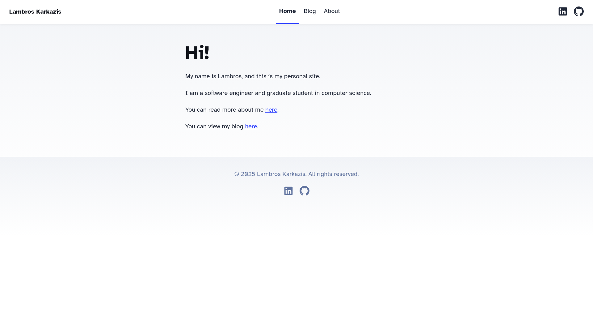 website screenshot of https://lambroskarkazis.com/