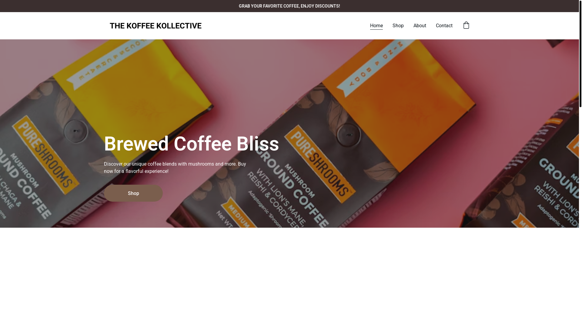 website screenshot of https://thekoffee-kollective.com/