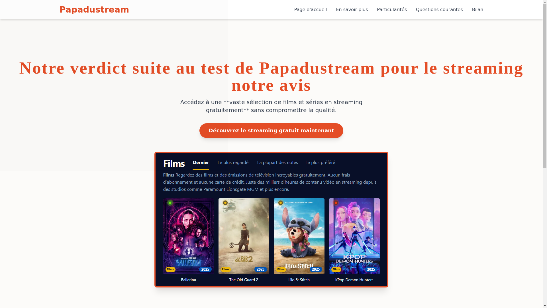 website screenshot of https://papadustream-4rbm.pages.dev/