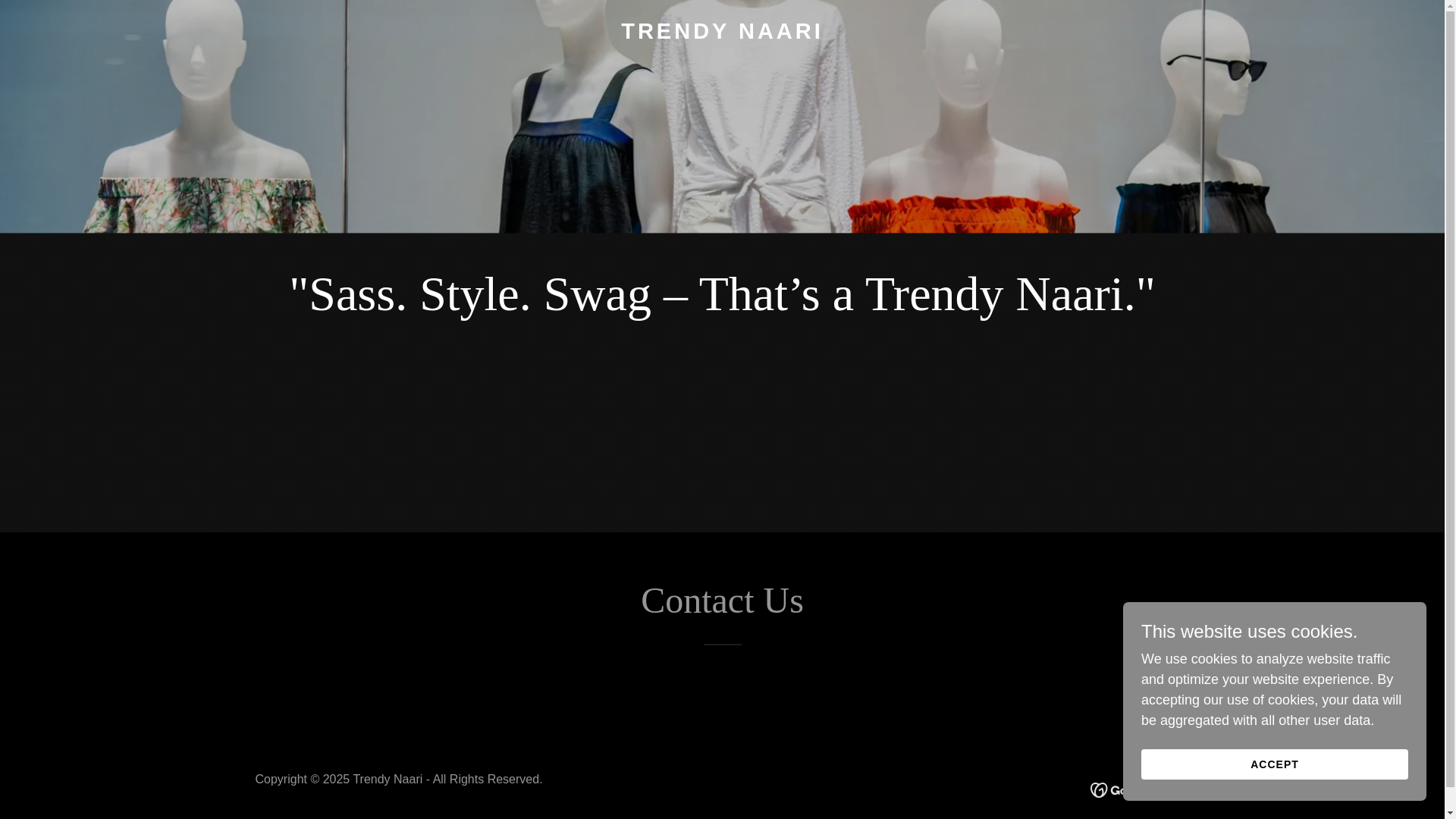 website screenshot of https://trendynaari.in/
