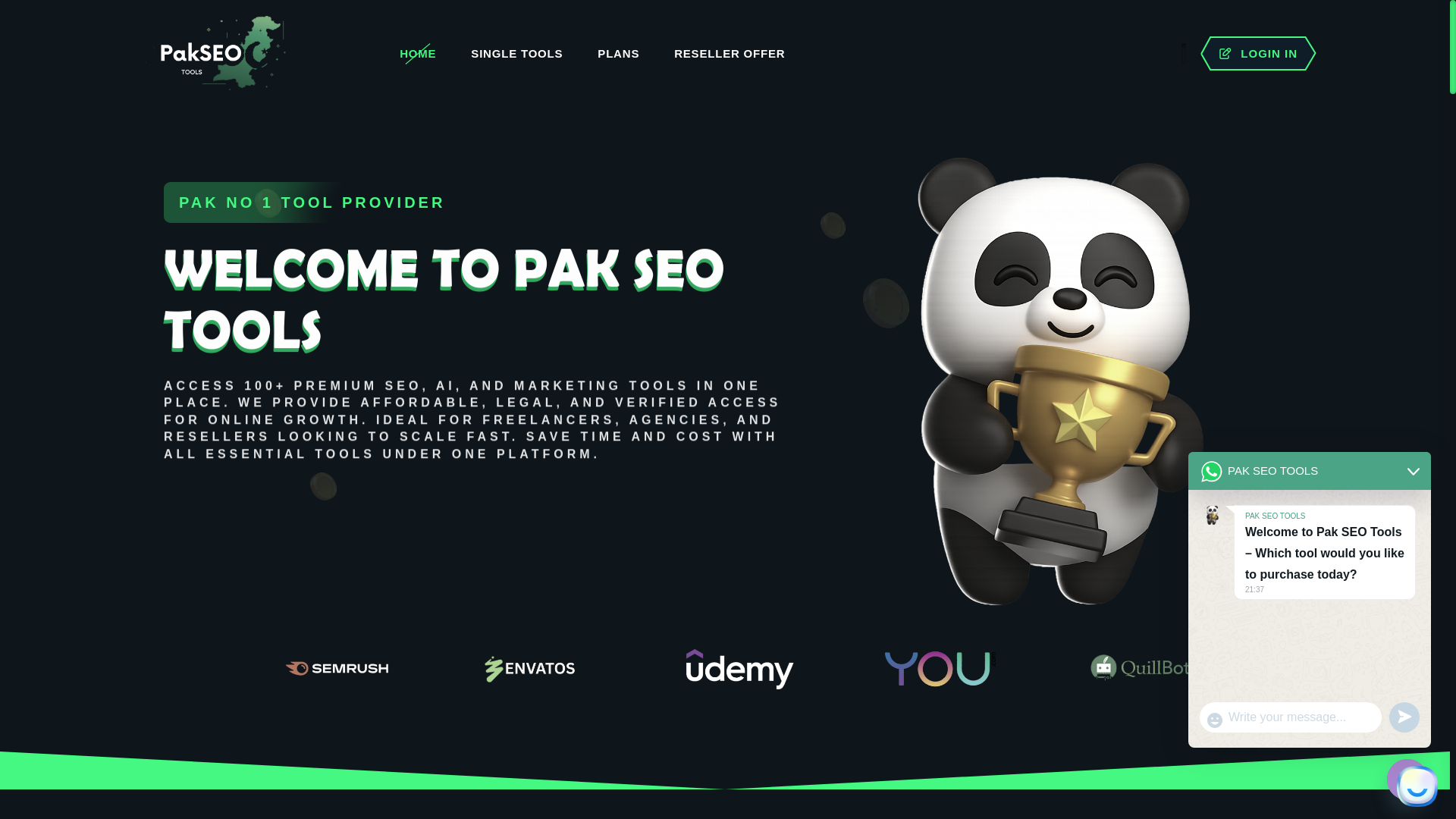 website screenshot of https://pakseotools.com/