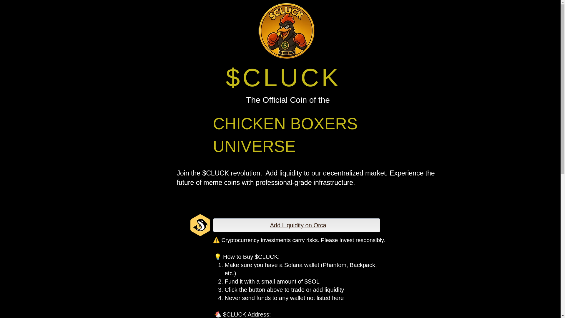 website screenshot of https://officialcluck.com/