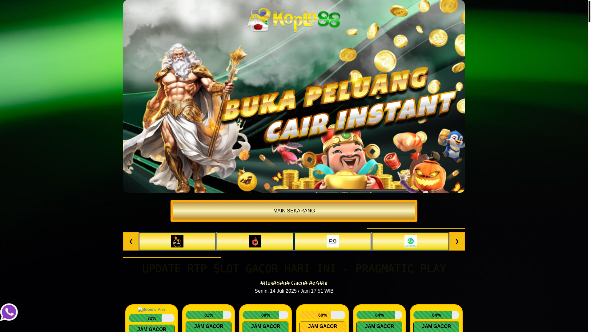website screenshot of https://sekaranggacor-k88.pages.dev/