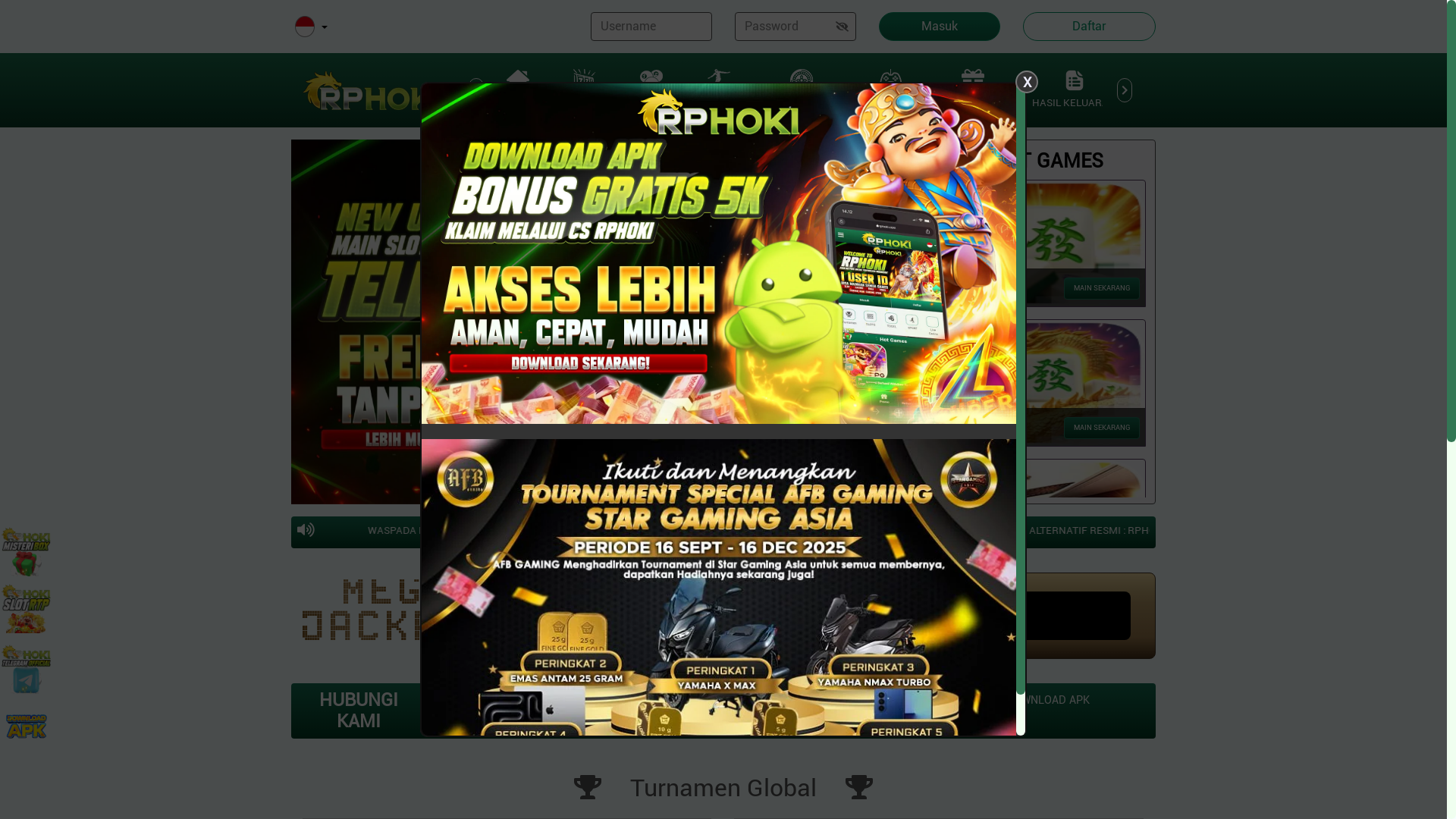 website screenshot of https://rphokimaxwin.live/