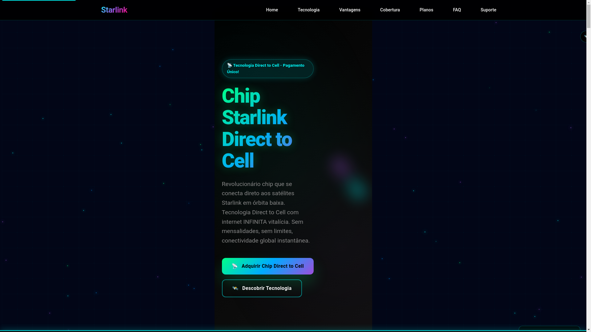 website screenshot of https://conecteviasatelite.space/